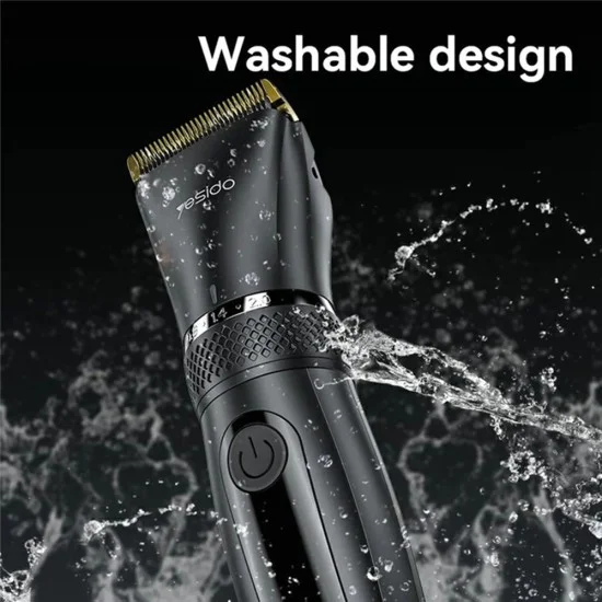 Тример – Yesido Hair Clipper (MG06) – USB, 1200mAh, IPX5, индикатор, 5 дължини – Черен
