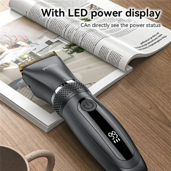 Тример – Yesido Hair Clipper (MG06) – USB, 1200mAh, IPX5, индикатор, 5 дължини – Черен