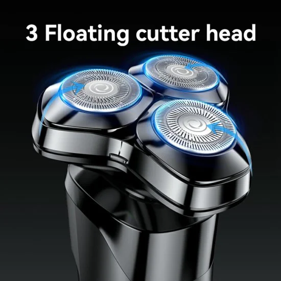 Електрическа самобръсначка – Yesido Electric Shaver (MG05) – 3 плаващи глави, LED дисплей, USB, 9500RPM, 600mAh – Черна