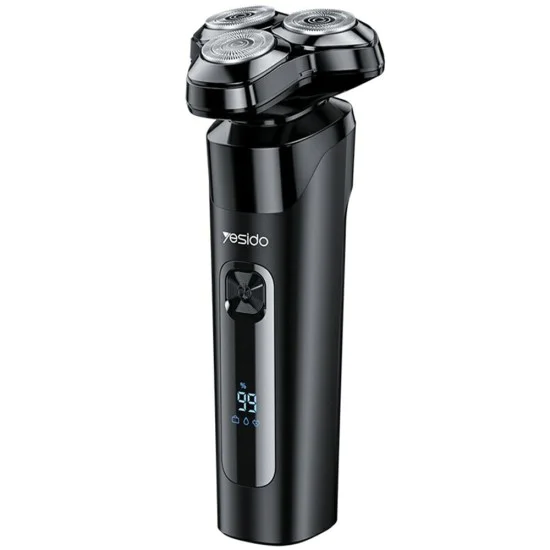 Електрическа самобръсначка – Yesido Electric Shaver (MG05) – 3 плаващи глави, LED дисплей, USB, 9500RPM, 600mAh – Черна
