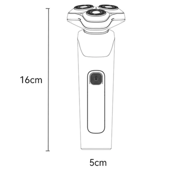 Електрическа самобръсначка – Yesido Electric Shaver (MG05) – 3 плаващи глави, LED дисплей, USB, 9500RPM, 600mAh – Черна