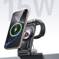 Зарядна станция – Yesido Wireless Charging Station (DS25) – Бързо зареждане, Магнитна, за телефон/часовник/слушалки – Черен