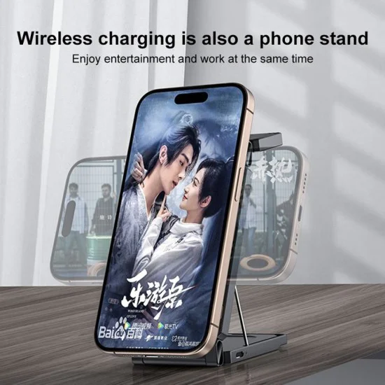 Зарядна станция – Yesido Wireless Charging Station (DS25) – Бързо зареждане, Магнитна, за телефон/часовник/слушалки – Черен