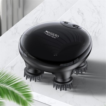 Масажор за глава – Yesido Handheld Head Massager (MG04) – 4 приставки, EMS, 1200mAh, 3200RPM – Черен