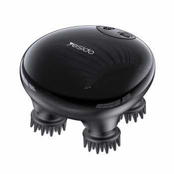 Масажор за глава – Yesido Handheld Head Massager (MG04) – 4 приставки, EMS, 1200mAh, 3200RPM – Черен