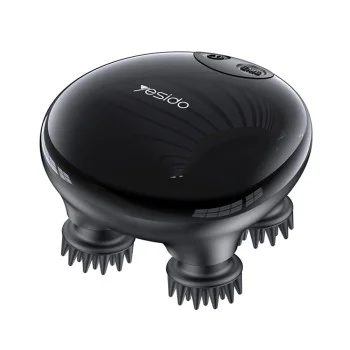 Масажор за глава – Yesido Handheld Head Massager (MG04) – 4 приставки, EMS, 1200mAh, 3200RPM – Черен