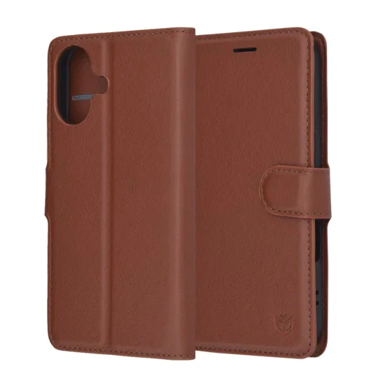 Калъф за iPhone 17 - Techsuit - Leather Folio - Кафяв