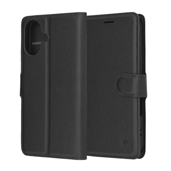 Калъф за iPhone 17 - Techsuit - Leather Folio - Черен