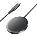 Зарядна станция – Yesido Wireless Charging Station (DS21) – за iPhone, силни магнити N52, 15W, Type-C – Черен