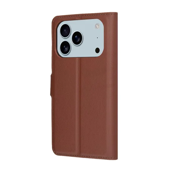 Калъф за iPhone 17 Pro Max - Techsuit - Leather Folio - Кафяв