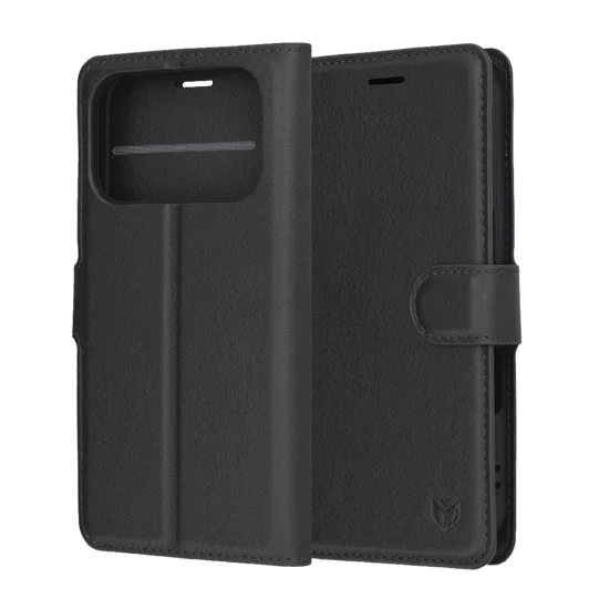 Калъф за iPhone 17 Pro Max - Techsuit - Leather Folio - Черен