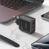 Зарядно за стена – Yesido Wall Charger (YC144C) – GaN, бързо зареждане, 2× Type-C, PD65W, QC18W, USB-C кабел 1m – Черно