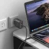 Зарядно за стена – Yesido Wall Charger (YC144C) – GaN, бързо зареждане, 2× Type-C, PD65W, QC18W, USB-C кабел 1m – Черно