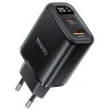 Зарядно за стена – Yesido Wall Charger (YC68) – Дигитален дисплей, Quick Charge, Type-C, 20W – Черно