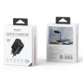 Зарядно за стена – Yesido Wall Charger (YC68) – Дигитален дисплей, Quick Charge, Type-C, 20W – Черно