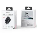 Зарядно за стена – Yesido Wall Charger (YC69) – Дигитален дисплей, бързо зареждане, 2× Type-C, 30W – Черно