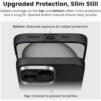 Калъф за iPhone 16 Pro - Aramid Fiber MagSafe - Черен
