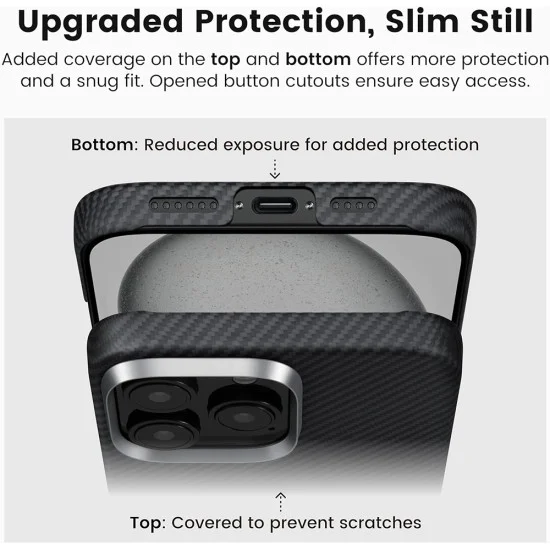 Калъф за iPhone 16 Pro - Aramid Fiber MagSafe - Черен