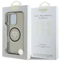 Калъф за iPhone 16 Pro - Guess IML Metal Mountain Logo MagSafe (GUHMP16LHFGTMSLSK) - Черен