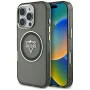 Калъф за iPhone 16 Pro Max - Guess IML Metal Mountain Logo MagSafe (GUHMP16XHFGTMSLSK) - черен