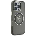 Калъф за iPhone 16 Pro Max - Guess IML Metal Mountain Logo MagSafe (GUHMP16XHFGTMSLSK) - черен