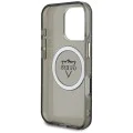 Калъф за iPhone 16 Pro Max - Guess IML Metal Mountain Logo MagSafe (GUHMP16XHFGTMSLSK) - черен