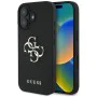 Калъф за iPhone 16 - Hardcase Grained Big 4G Logo Small Classic Logo (GUHCP16SPGT4MBK) - Черен