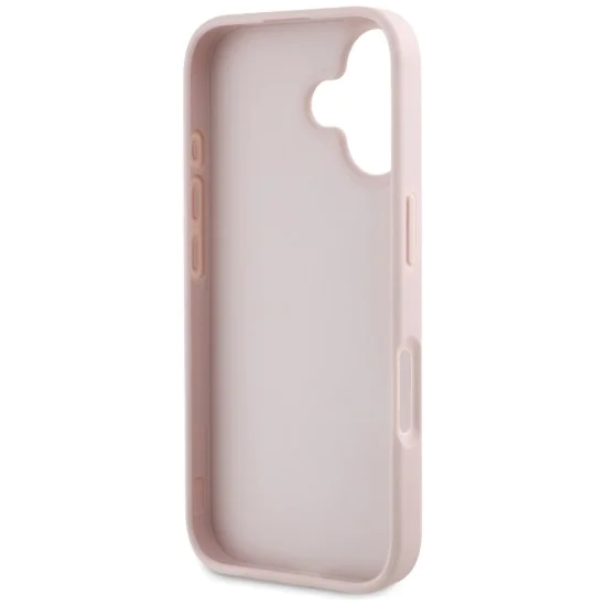 Калъф за iPhone 16 - Big Case Grained Big 4G Logo Small Classic Logo (GUHCP16SPGT4MBP) - Розов
