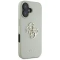 Калъф за iPhone 16 - Big Case Grained Big 4G Logo Small Classic Logo (GUHCP16SPGT4MBN) - Зелен