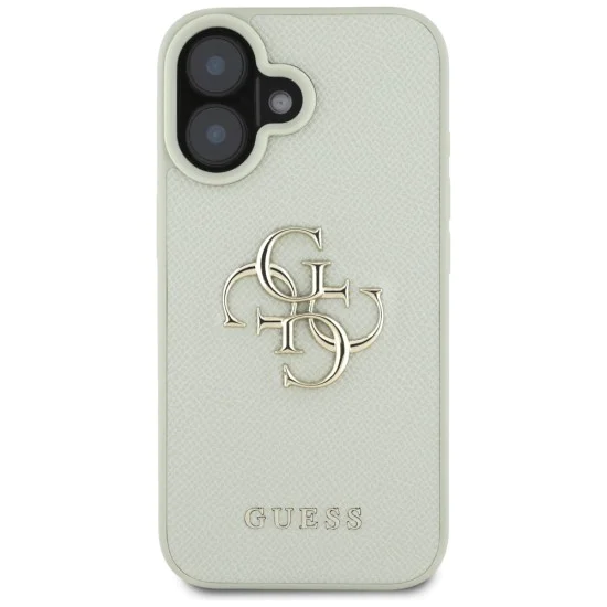 Калъф за iPhone 16 - Big Case Grained Big 4G Logo Small Classic Logo (GUHCP16SPGT4MBN) - Зелен