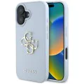 Калъф за iPhone 16 - Big Case Grained Big 4G Logo Small Classic Logo (GUHCP16SPGT4MBB) - Син