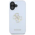 Калъф за iPhone 16 - Big Case Grained Big 4G Logo Small Classic Logo (GUHCP16SPGT4MBB) - Син