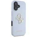 Калъф за iPhone 16 - Big Case Grained Big 4G Logo Small Classic Logo (GUHCP16SPGT4MBB) - Син