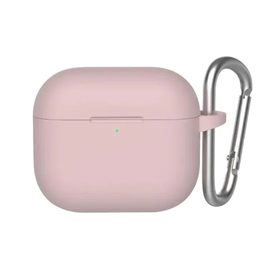 Калъф за AirPods 4 - течен силиконов защитен калъф -Розов