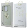 Калъф за iPhone 16 Pro - Hardcase Grained Big 4G Logo Small Classic Logo (GUHCP16LPGT4MBN) - Зелен