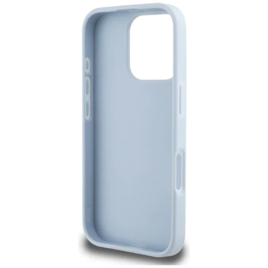 Калъф за iPhone 16 Pro - Hardcase Grained Big 4G Logo Small Classic Logo (GUHCP16LPGT4MBB) - Син