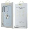 Калъф за iPhone 16 Pro - Hardcase Grained Big 4G Logo Small Classic Logo (GUHCP16LPGT4MBB) - Син