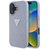 Калъф за iPhone 16 - Кожен горещ печат 4G Pattern Triangle Metal Logo (GUHCP16SPGP4STRU) - Лилав
