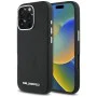 Калъф за iPhone 16 Pro - Saffiano Full Wrapped Elongated Metal Logo MagSafe (KLHMP16LPSAFWMCK) - Черен