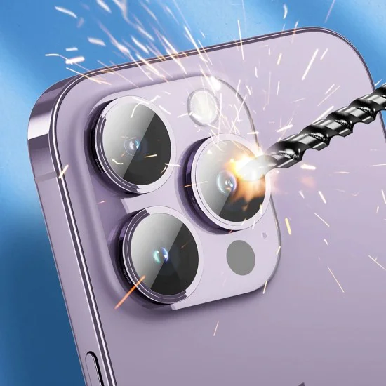 Калъф за iPhone 14 Pro / iPhone 14 Pro Max - оригинално стъкло от сапфирен кристал - златисто