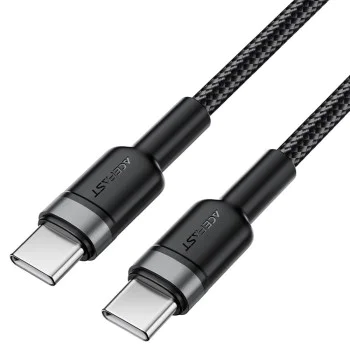 Кабел за данни / зареждане – Acefast C22-03 – Type-C към Type-C, Fast Charge, 60W, 3A, оплетка Nylon, 1.2m – Черен