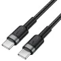 Кабел за данни / зареждане – Acefast C22-03 – Type-C към Type-C, Fast Charge, 60W, 3A, оплетка Nylon, 1.2m – Черен