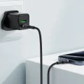 Кабел за данни / зареждане – Acefast C22-03 – Type-C към Type-C, Fast Charge, 60W, 3A, оплетка Nylon, 1.2m – Черен
