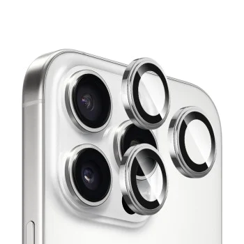 Калъф за iPhone 16 Pro / iPhone 16 Pro Max - оригинално стъкло от сапфирен кристал - сребрист титан