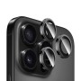 Протектор камера за iPhone 16 Pro / iPhone 16 Pro Max - оригинално стъкло от сапфирен кристал - черен титан