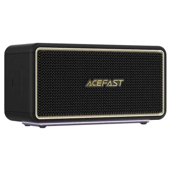 Безжична колонка – Acefast K3 Ultra – Bluetooth 5.4, TF, AUX, RGB светлини, DSP, 360° звук, IPX6, 120W, 4500mAh – Черен