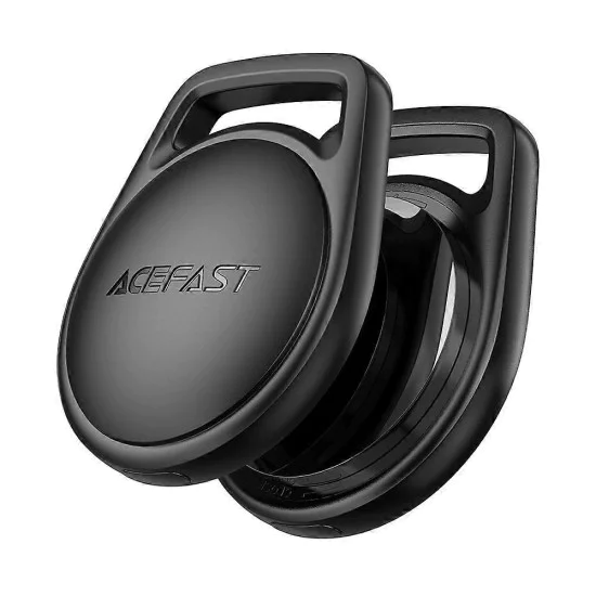 Смарт тракери (4 броя) – Acefast S2 – Apple Find My, връзка, Bluetooth, 230mAh – Черен
