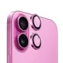 Протектор камера за iPhone 16 / iPhone 16 Plus - оригинален протектор за обектив с метална рамка - розов