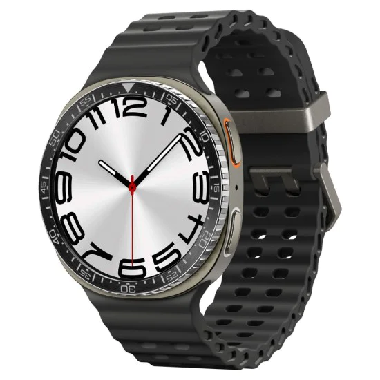 Протектор за Samsung Galaxy Watch8 44 мм, неръждаема стомана - безел Tune Diver - черен