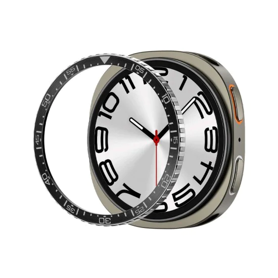Протектор за Samsung Galaxy Watch8 44 мм, неръждаема стомана - безел Tune Diver - черен